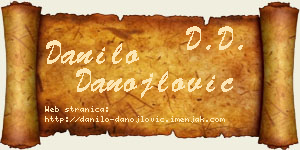 Danilo Danojlović vizit kartica